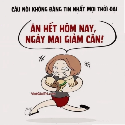 Ảnh chế thon gọn hụt hẫng khi lỡ ăn miếng bánh