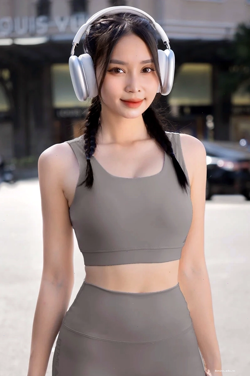Áo bra định hình Zeta BRZT - Dark Grey - Fitme Sportswear, với thiết kế nâng đỡ và định hình tốt