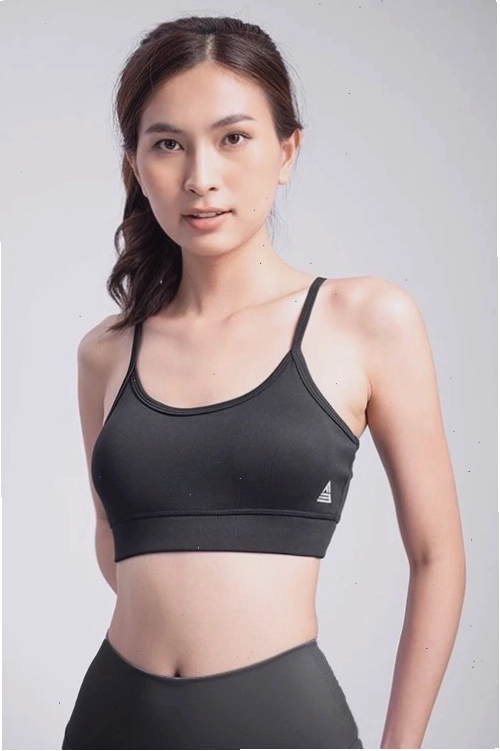 Áo bra tập gym yoga Theta màu Dark Grey, ôm sát và nâng đỡ vòng một