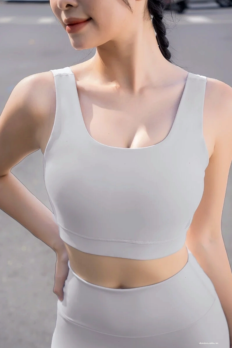Áo bra tập gym yoga Zeta - Light Grey - Fitme Sportswear, thiết kế hiện đại
