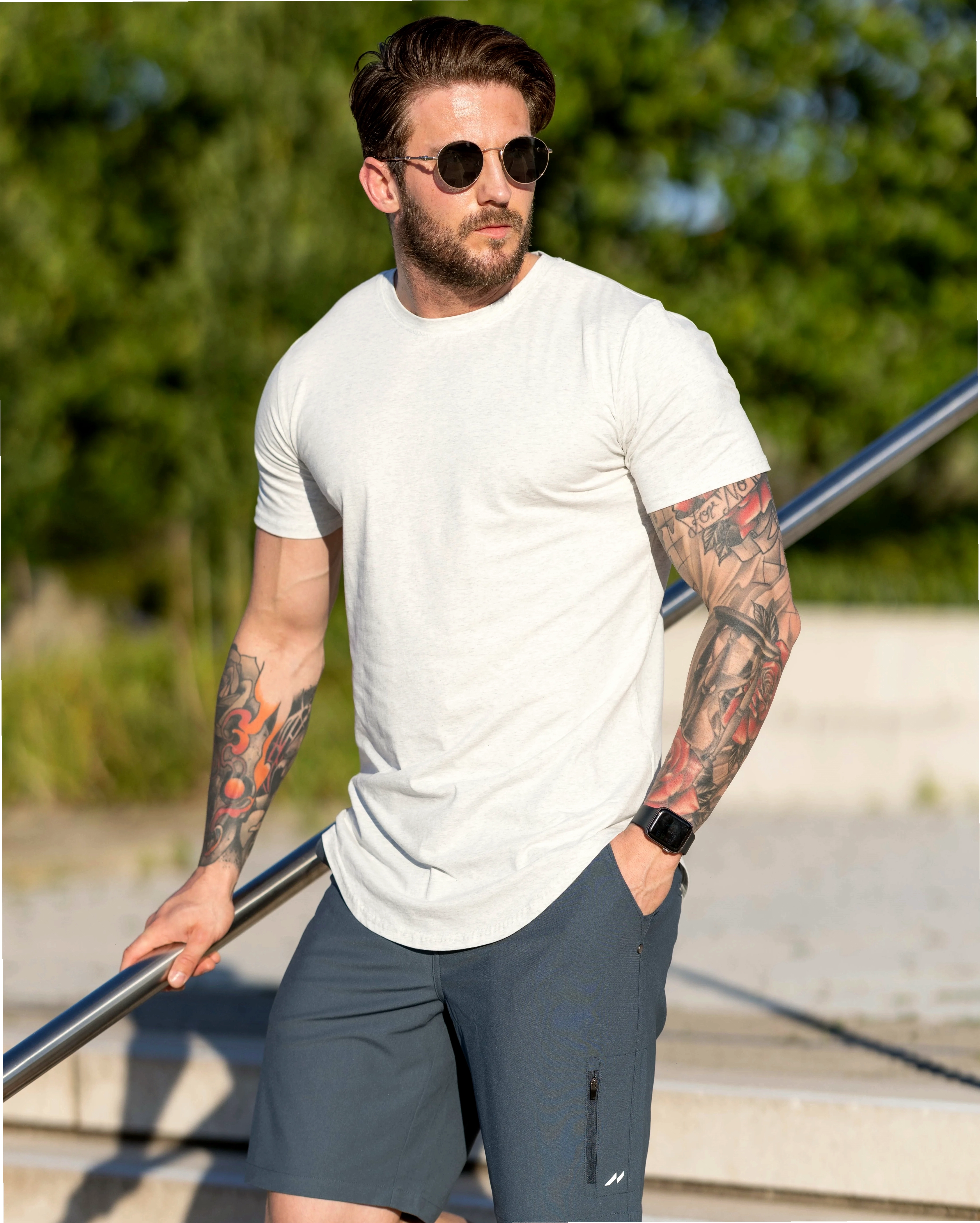 Áo thun nam cổ tròn ôm body
