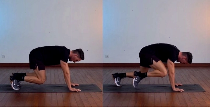 Bài tập Bear Plank Knee To Elbow tăng cường sức mạnh cơ lõi