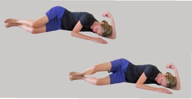 Bài tập Clamshells trên giường cho vùng hông và đùi