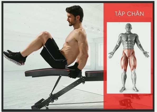 Bài tập cơ bụng với ghế tập gym đa năng