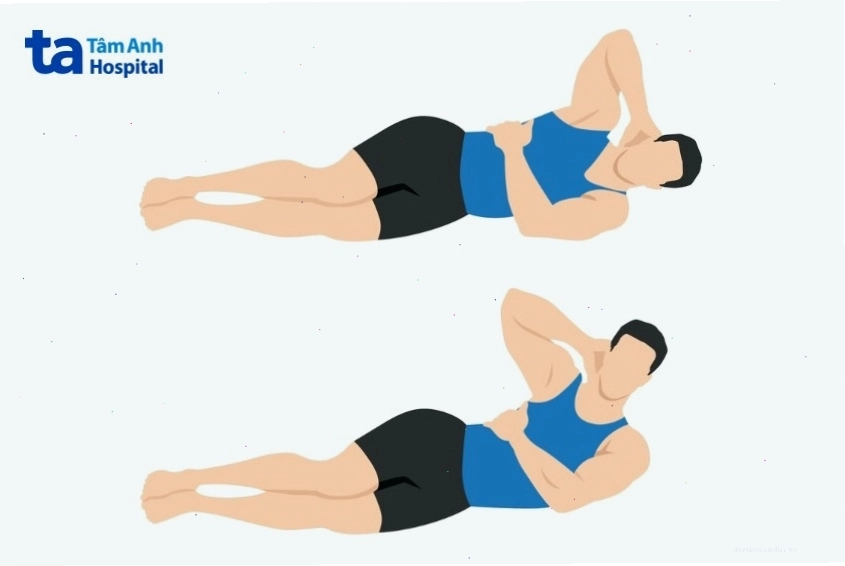 Bài tập gập bụng nghiêng cho cơ liên sườn