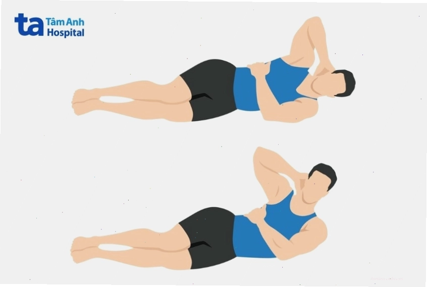 Bài tập gập bụng nghiêng side crunch tác động vào cơ xiên