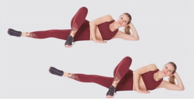 Bài tập Inner Thigh Lift trên giường cho đùi trong săn chắc