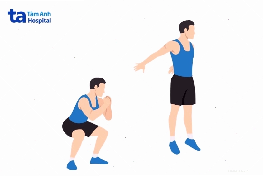 Bài tập jump squat đốt calo hiệu quả