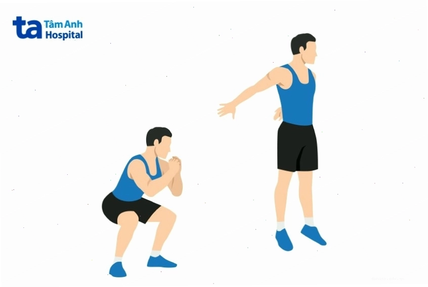 Bài tập jump squat đốt calo hiệu quả