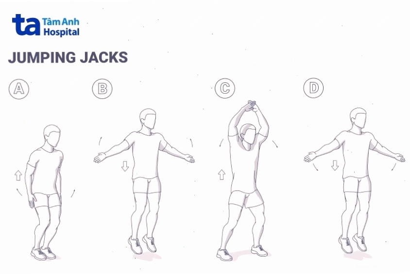 Bài tập Jumping Jack khởi động hiệu quả
