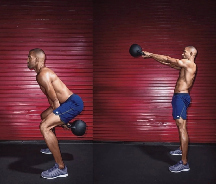 Bài tập Kettlebell Swings tăng sức bền của cơ lưng