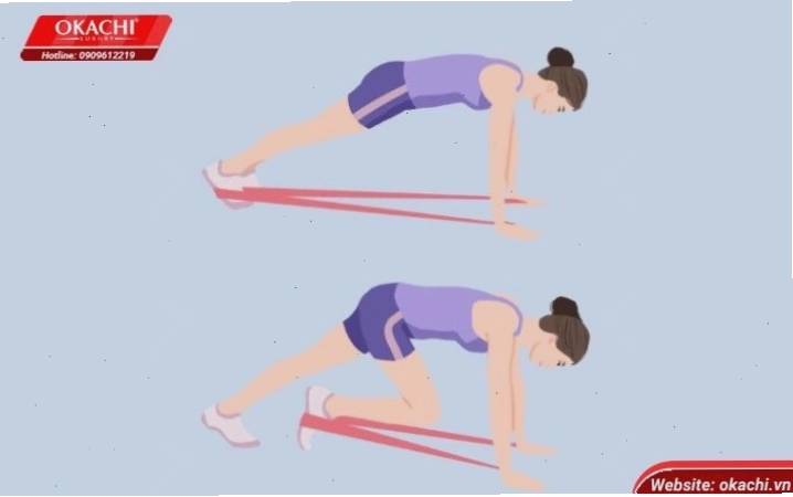 Bài tập Knee Pull với dây kháng lực