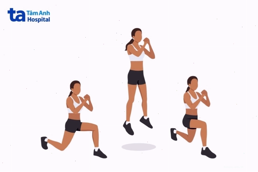 Bài tập Lunge Twist kết hợp xoay người đốt mỡ hiệu quả