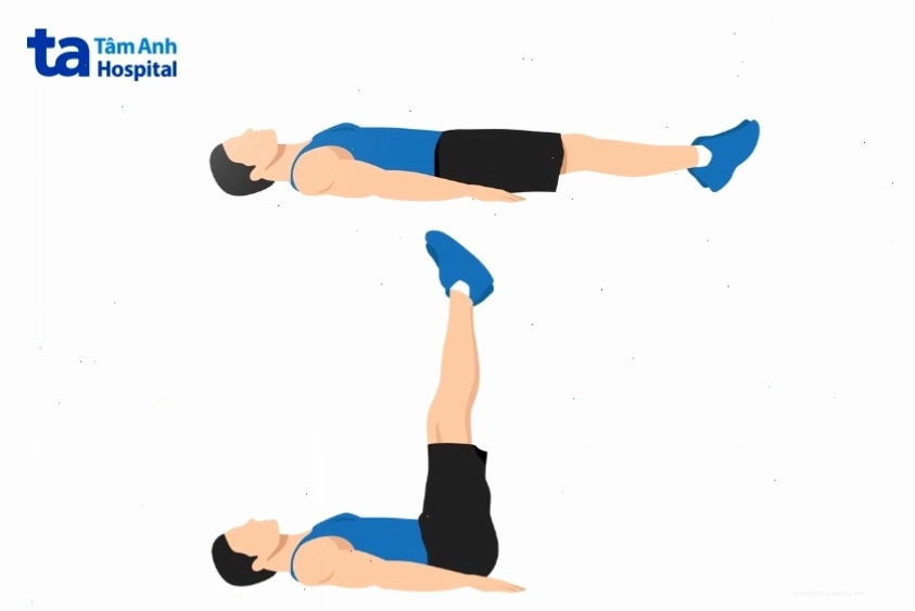 Bài tập nằm nâng chân cho cơ bụng dưới săn chắc