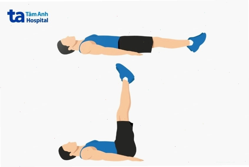 Bài tập nằm nâng chân đốt mỡ bụng dưới