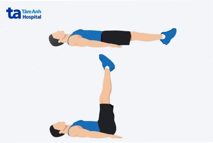 Bài tập nằm nâng chân leg raise cho cơ bụng dưới