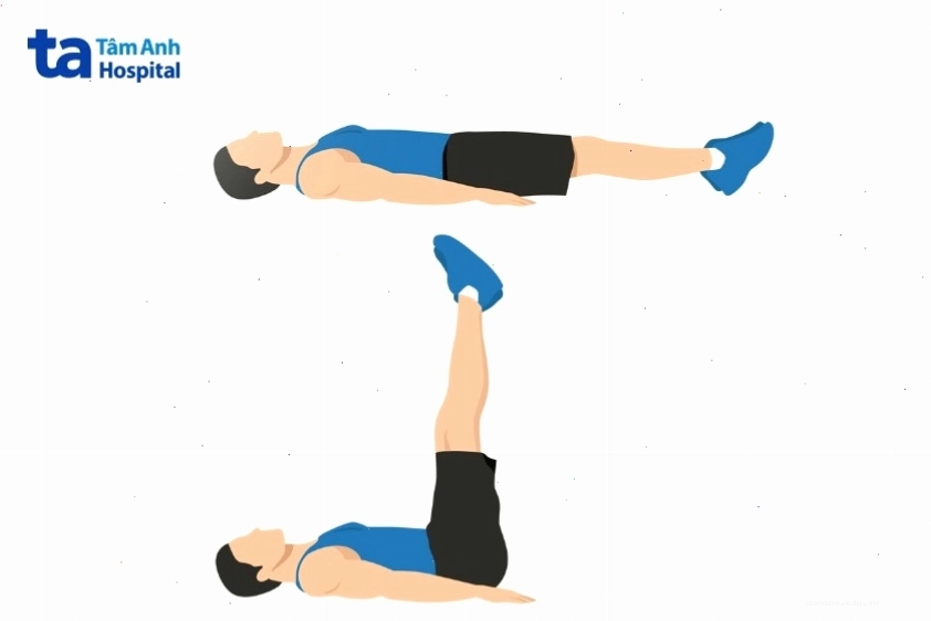 Bài tập nâng chân giúp tác động cơ bụng dưới