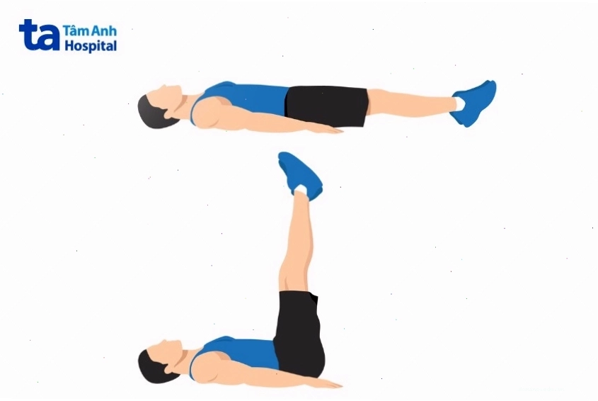 Bài tập nâng chân giúp tác động vào cơ bụng dưới