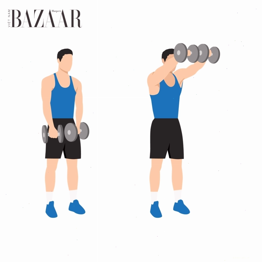 Bài tập nâng tạ tay trước mặt - Front Dumbbell Raises
