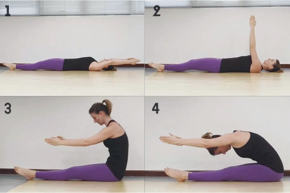 Bài tập Pilates cuộn người lên giúp săn chắc cơ bụng và cải thiện tư thế