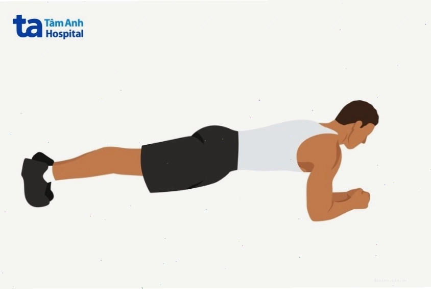 Bài tập plank cơ bản cho cơ bụng săn chắc
