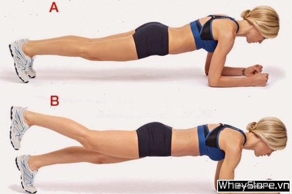 Bài tập Plank Leg Raise tác động lên cơ mông và bụng