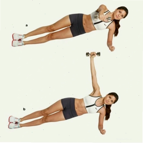 Bài tập tay sau cho nữ Side Plank with Rear Fly