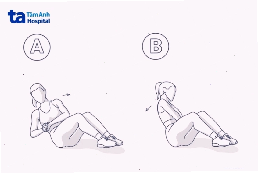Bài tập vặn người kiểu Nga giúp săn chắc cơ xiên
