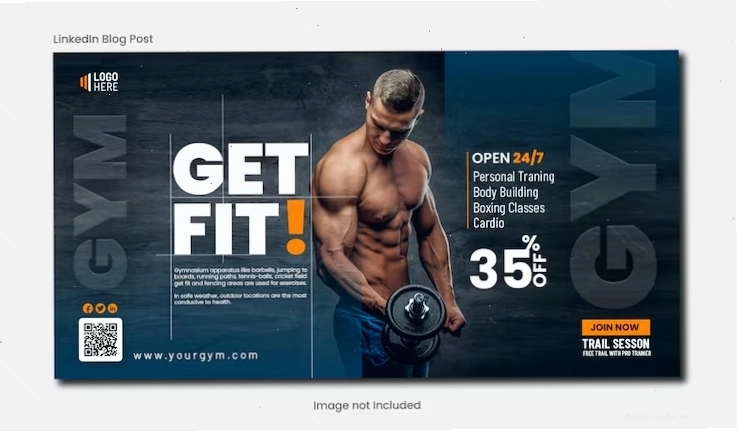 Banner gym fitness truyền cảm hứng cho người tập luyện