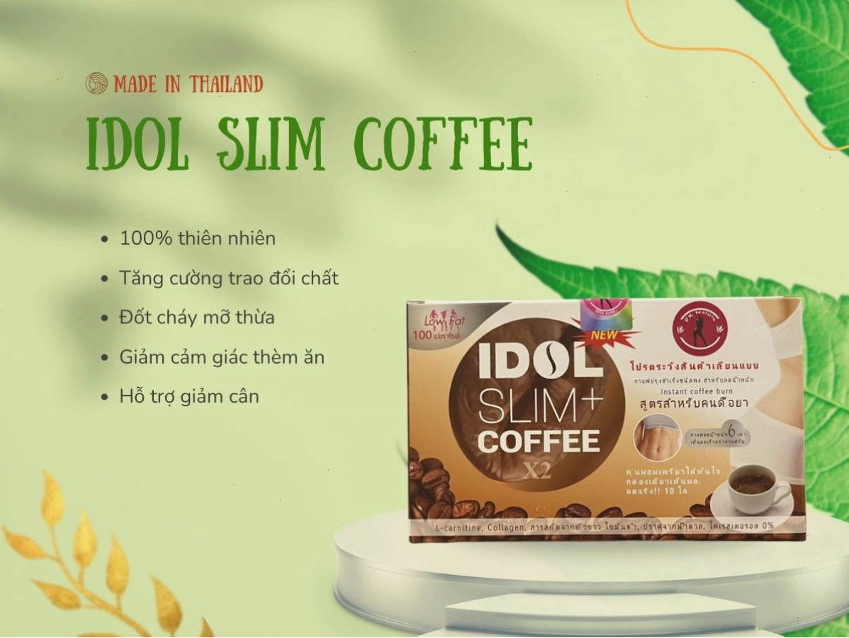 Bao bì sản phẩm cà phê giảm cân Idol Slim Coffee