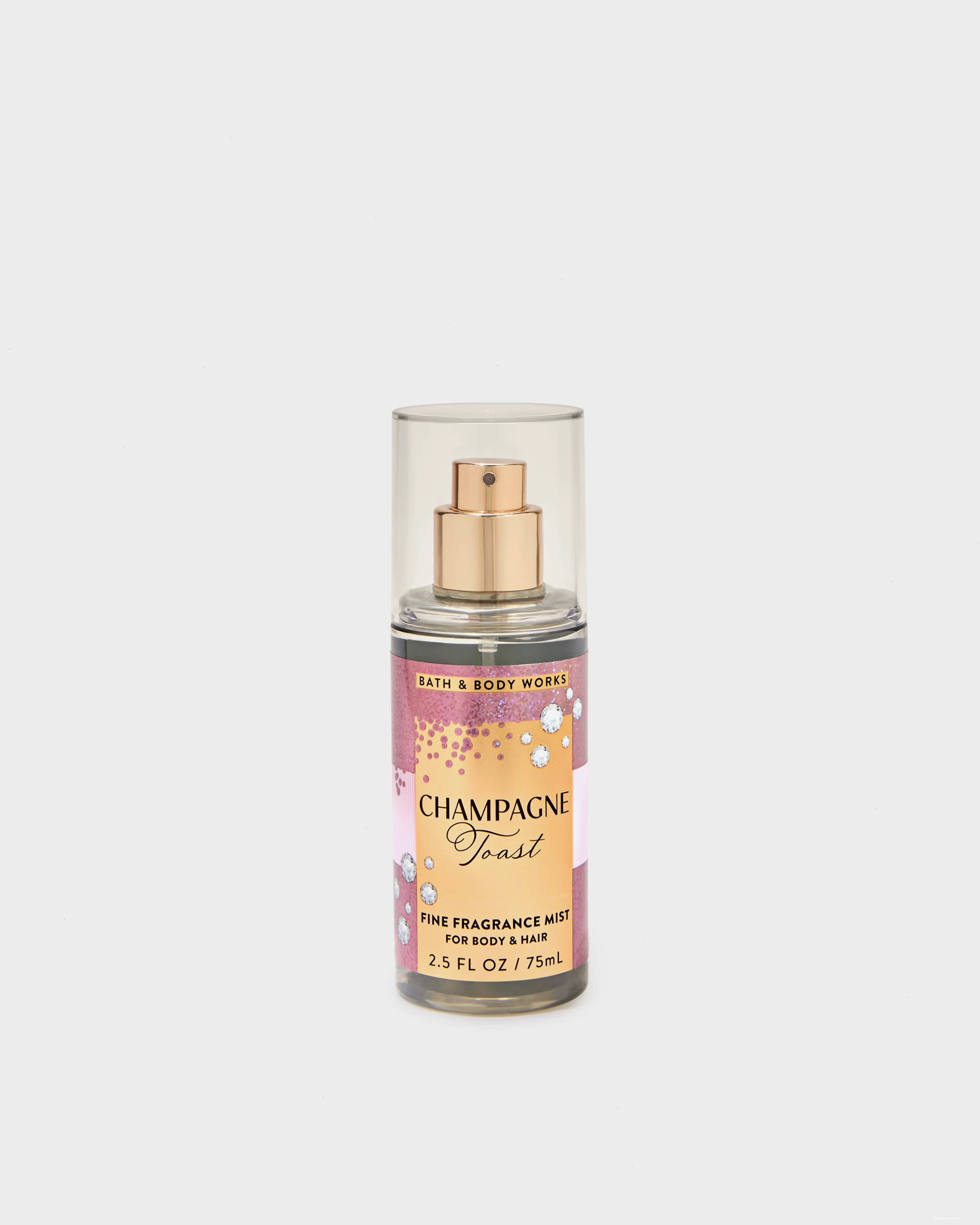Bath and Body Works Champagne Toast Travel Size Fine Fragrance Mist - sản phẩm có bao bì bắt mắt