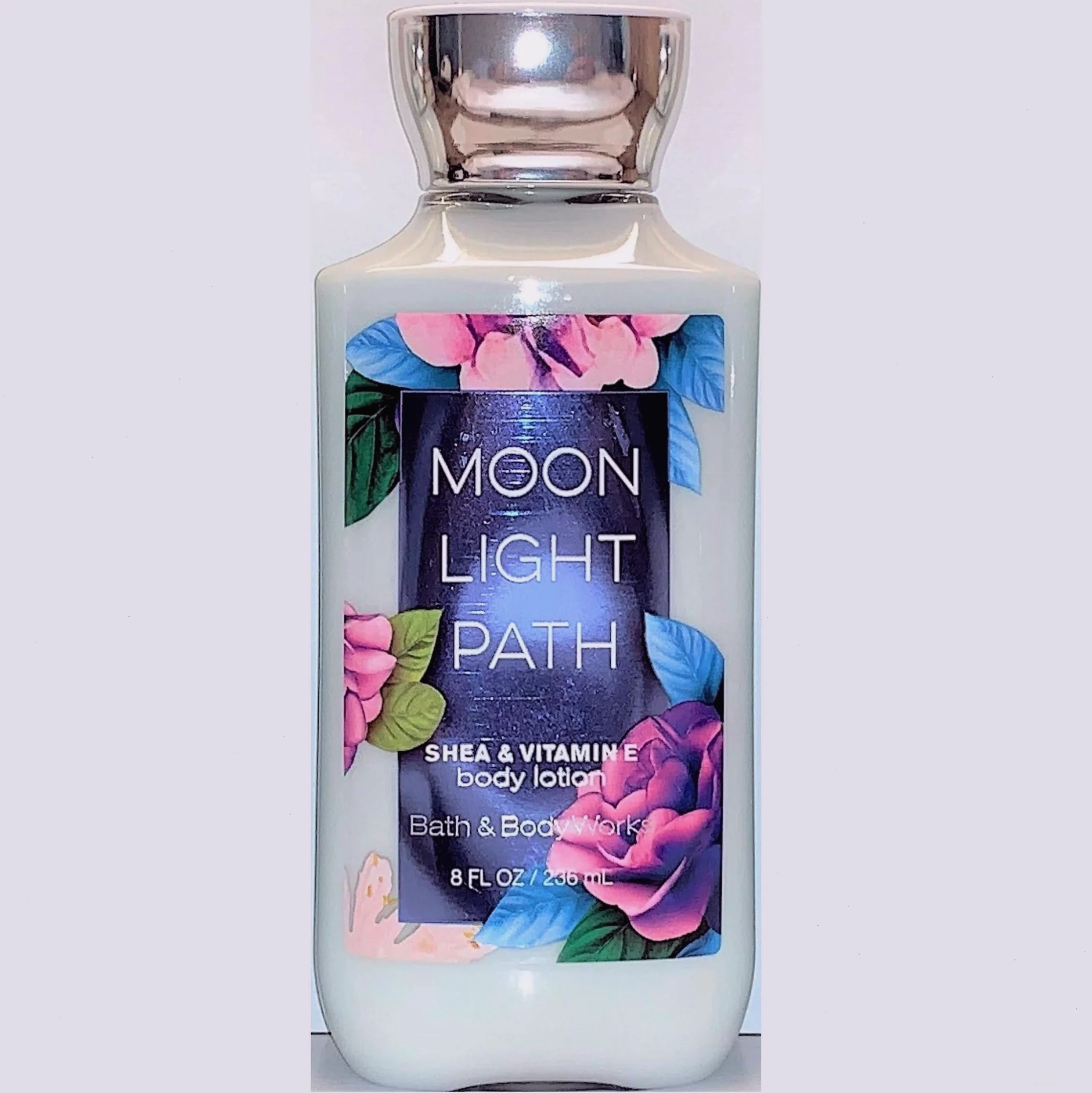 Bath & Body Works Moonlight Path lotion bottle offering portable hydration for soft skin