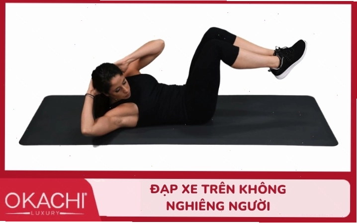 Biến thể đạp xe nghiêng người tác động sâu vào cơ bụng