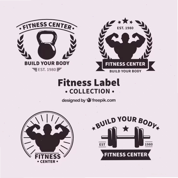 Bộ sưu tập nhãn dán logo phòng gym cũ