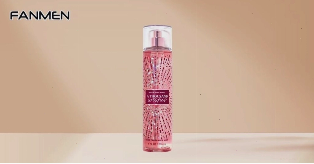 Body mist Bath and Body Works A Thousand Wishes với thiết kế lấp lánh