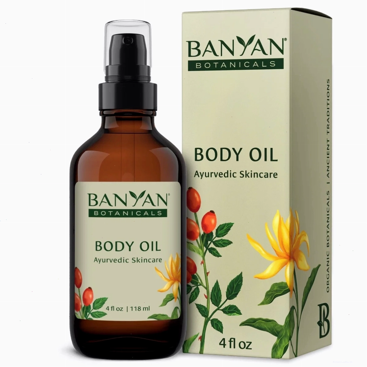 Body oil với chai đựng sang trọng