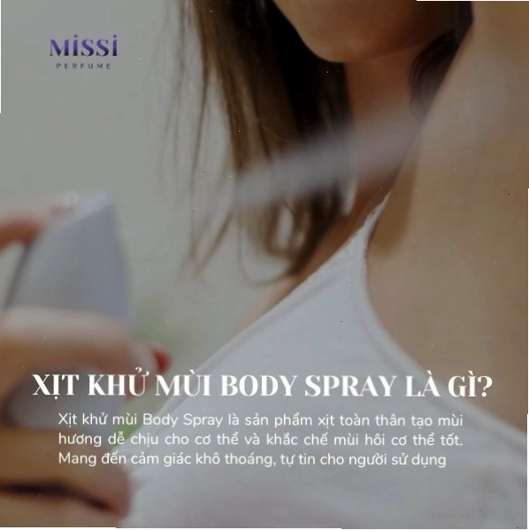 Body Spray với nhiều mùi hương hấp dẫn