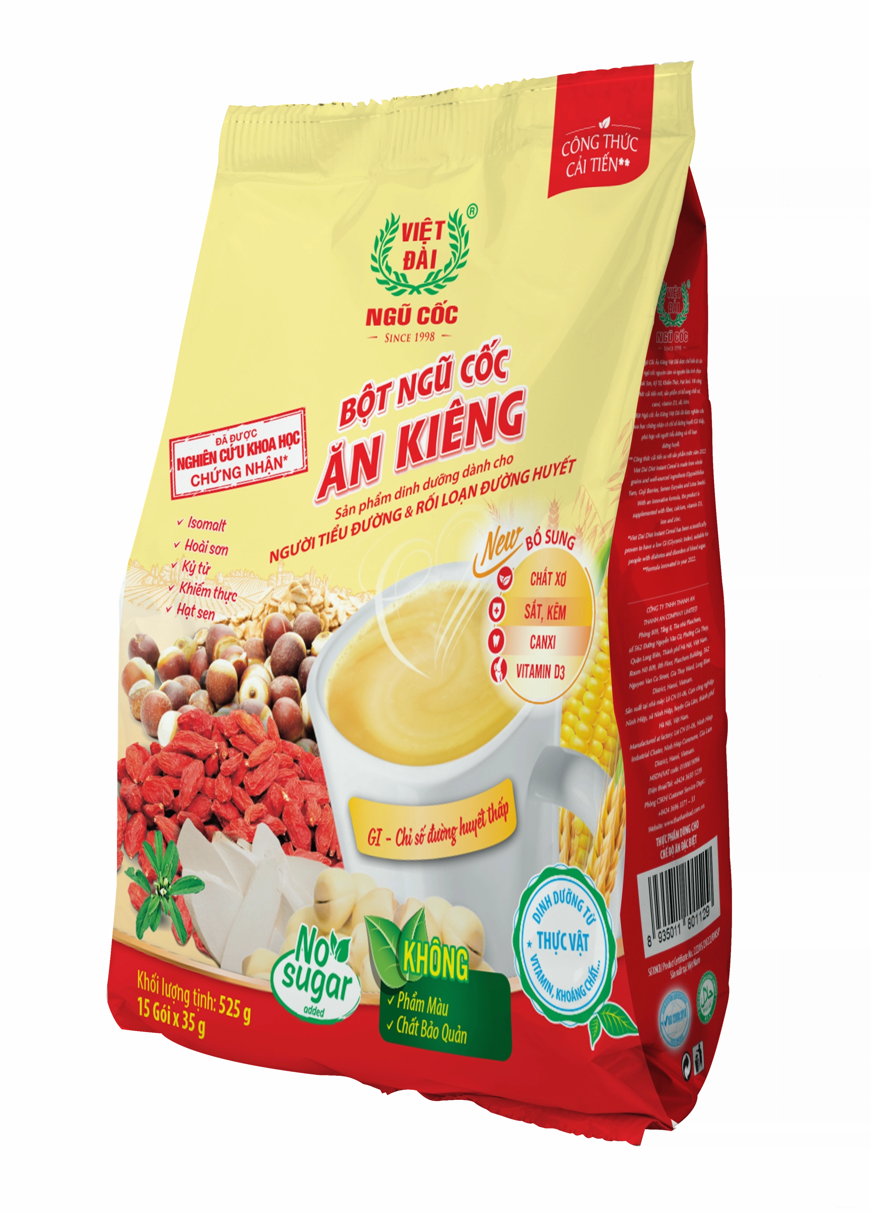 Bột ngũ cốc ăn kiêng Việt Đài 525g