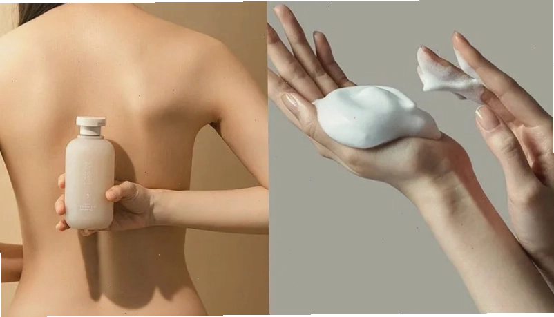 Bước 1: Làm ướt cơ thể trước khi sử dụng body wash