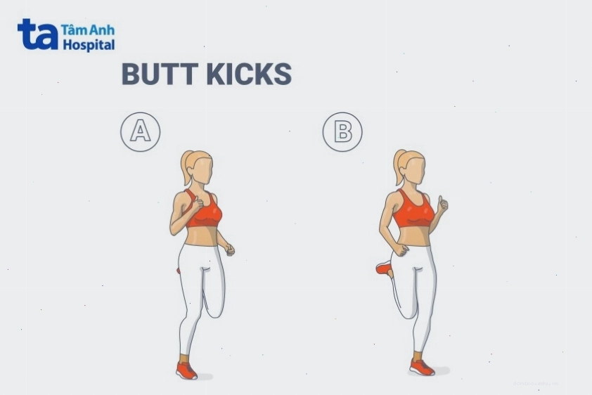 Butt kick giảm mỡ tại nhà