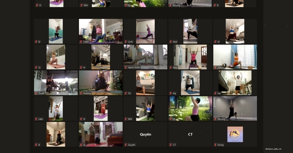 Các buổi sự kiện yoga online của Năng lượng sống tạo động lực học tập cho học viên