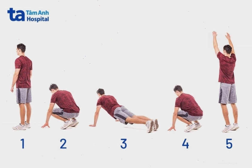 Các động tác tập burpee giảm mỡ toàn thân