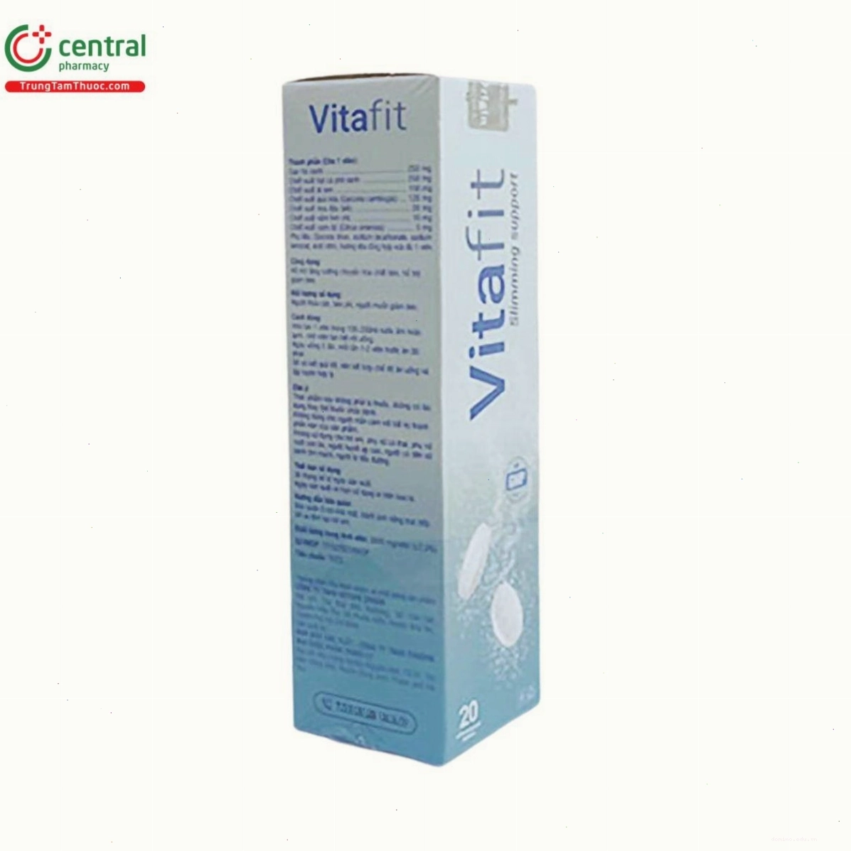 Cách dùng Vitafit: Hòa tan 1 viên sủi vào nước