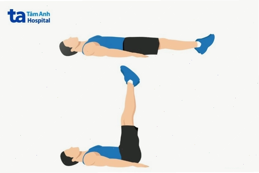 Cách thực hiện động tác nâng chân giảm mỡ bụng