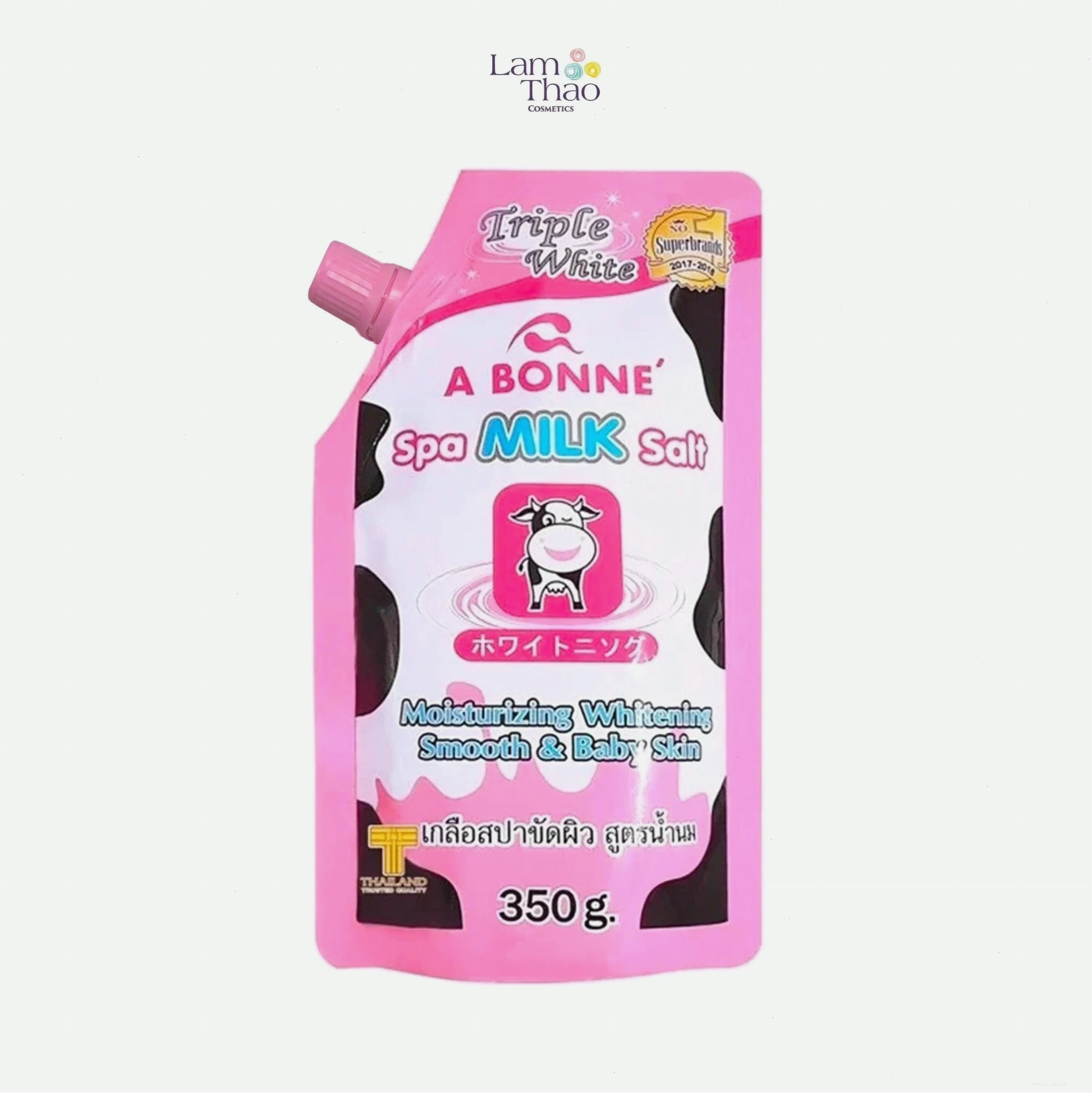 Cận cảnh hạt muối tẩy tế bào chết body A Bonne Spa Milk Salt
