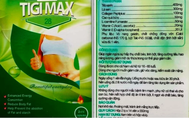Cảnh báo chất cấm Sibutramine trong sản phẩm giảm cân SEVEN DAYS và DIAMOND Power Slim