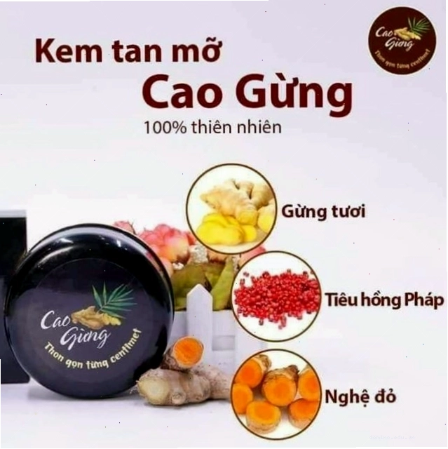 Cao Gừng Hỗ Trợ Tan Mỡ Bụng, Đùi của Thiên Nhiên Việt mang lại vóc dáng săn chắc