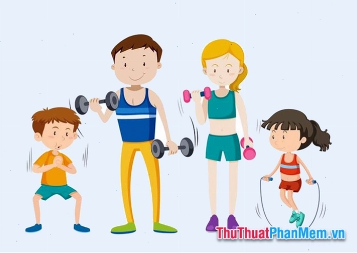 Cặp đôi tập gym cùng nhau