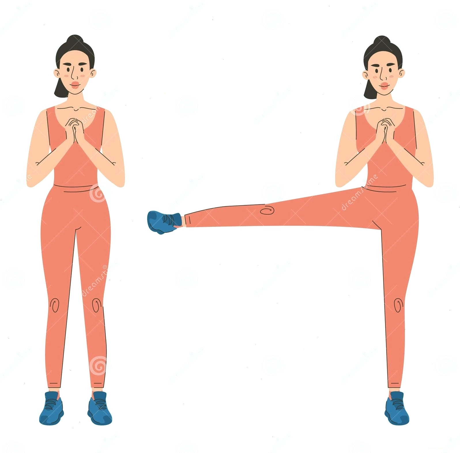 Chạm ngón chân chéo người khi đứng tác động vào cơ bụng và cơ xiên