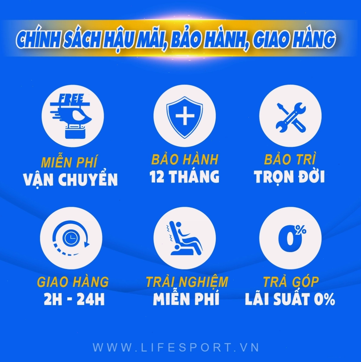 Chính sách hậu mãi và bảo hành tại Lifesport